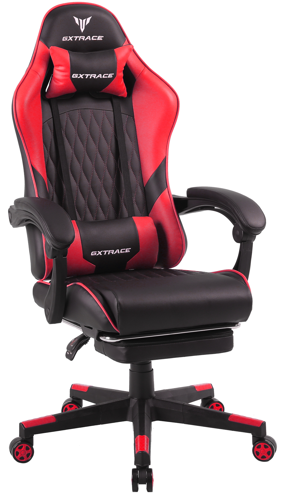 GXTRACE ゲーミングチェア ゲームチェア 椅子 オットマン付き 連動