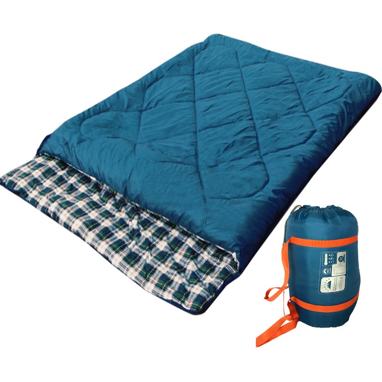 寝袋 シュラフ 2人用 封筒型 冬用 最強 軽量 ファミリー ダブルサイズ
