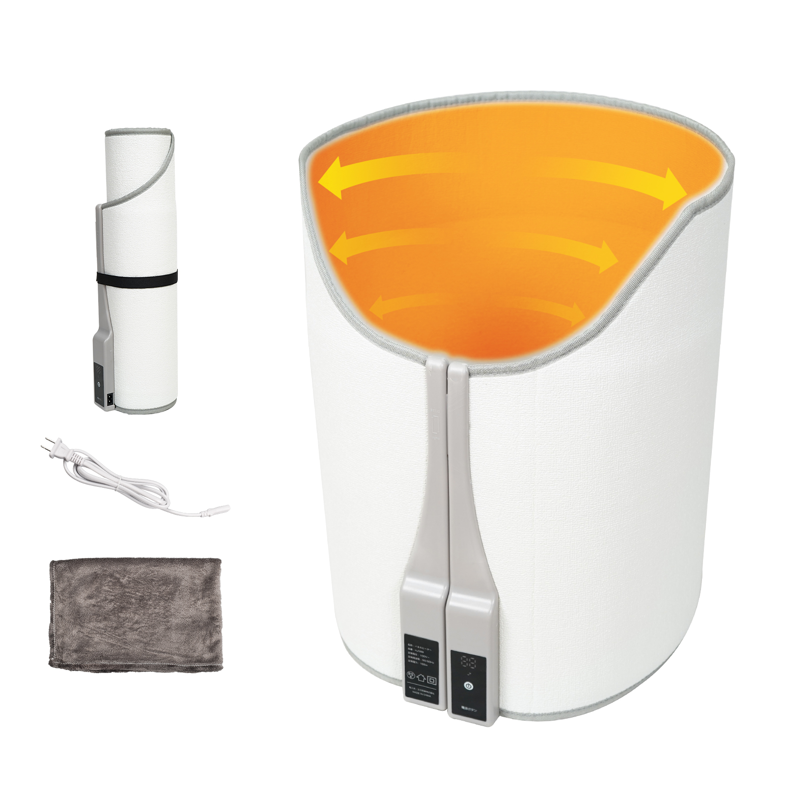 パネルヒーター ラウンド型 デスク 足元 デスクヒーター 電気ヒーター