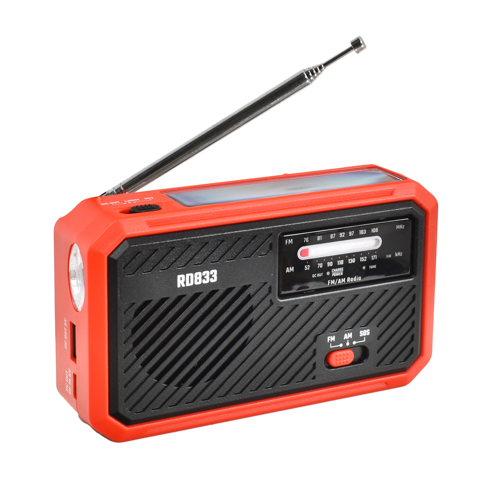 多機能防災ラジオ 600mAh 防災士監修 懐中電灯 乾電池 手回し USB蓄電