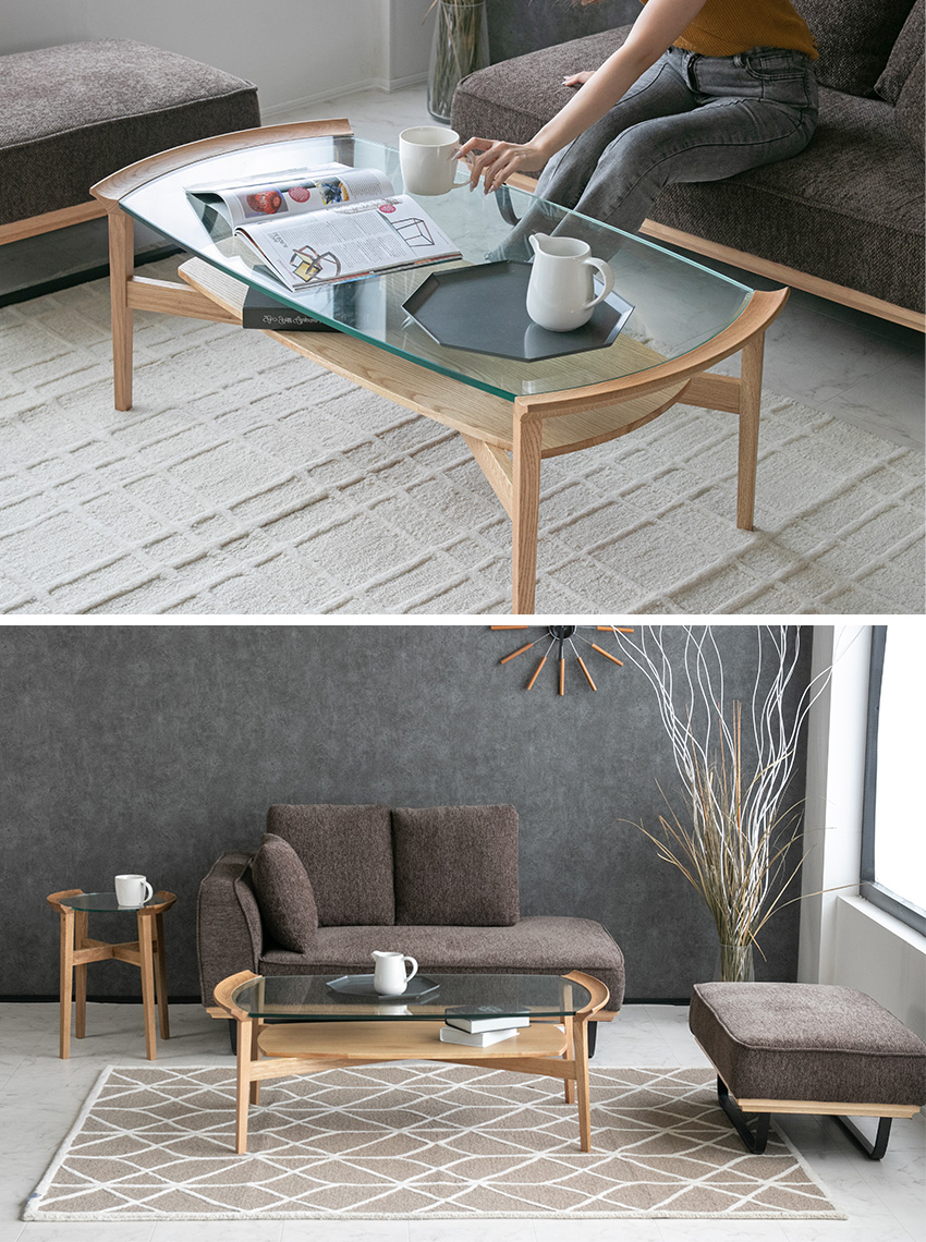 ACTUS☆楕円形☆ガラス☆リビング☆テーブル☆ポラダ ACTUS☆楕円形