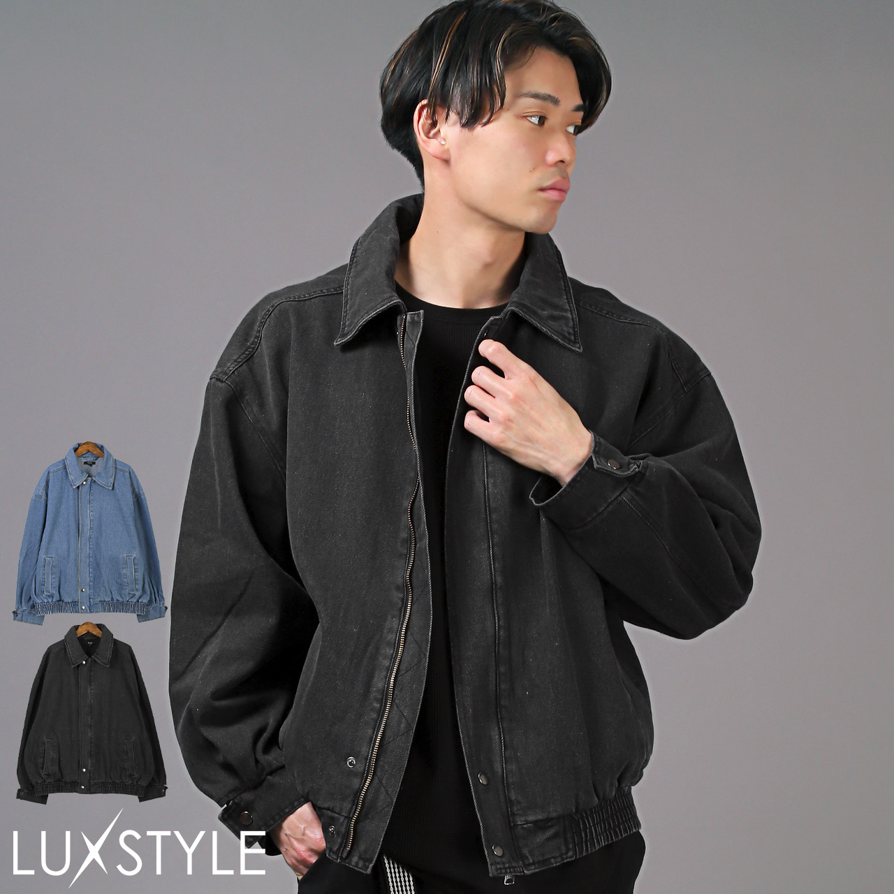 デニムブルゾン メンズ Gジャン デニムジャケット ジップアップ ビッグ