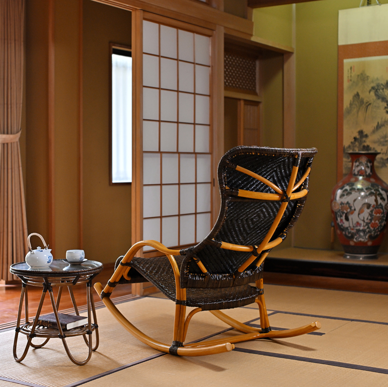 ロッキングチェア 籐の椅子 ラタン おしゃれ 和風 アジアン C100CB