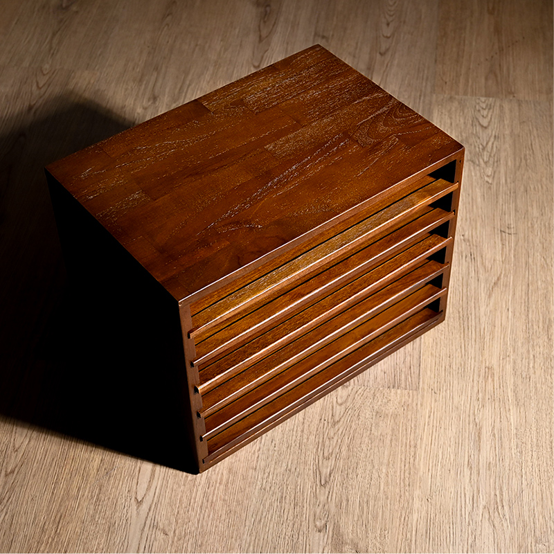 アジアン家具 チーク無垢 カルテーケース 書類ラック 書類ケース 書類