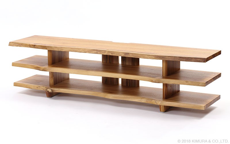 テレビ台 テレビボード 150cm幅 おしゃれ ラック 3段 木製 チーク無垢