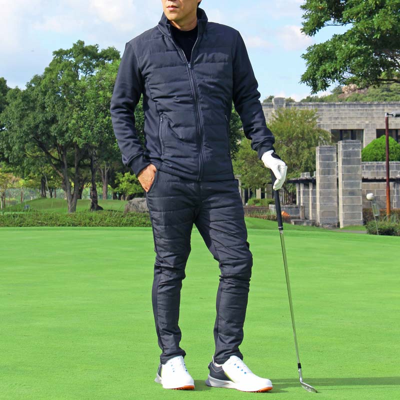 ゴルフウェア セットアップ メンズ 上下セット ダウンジャケット