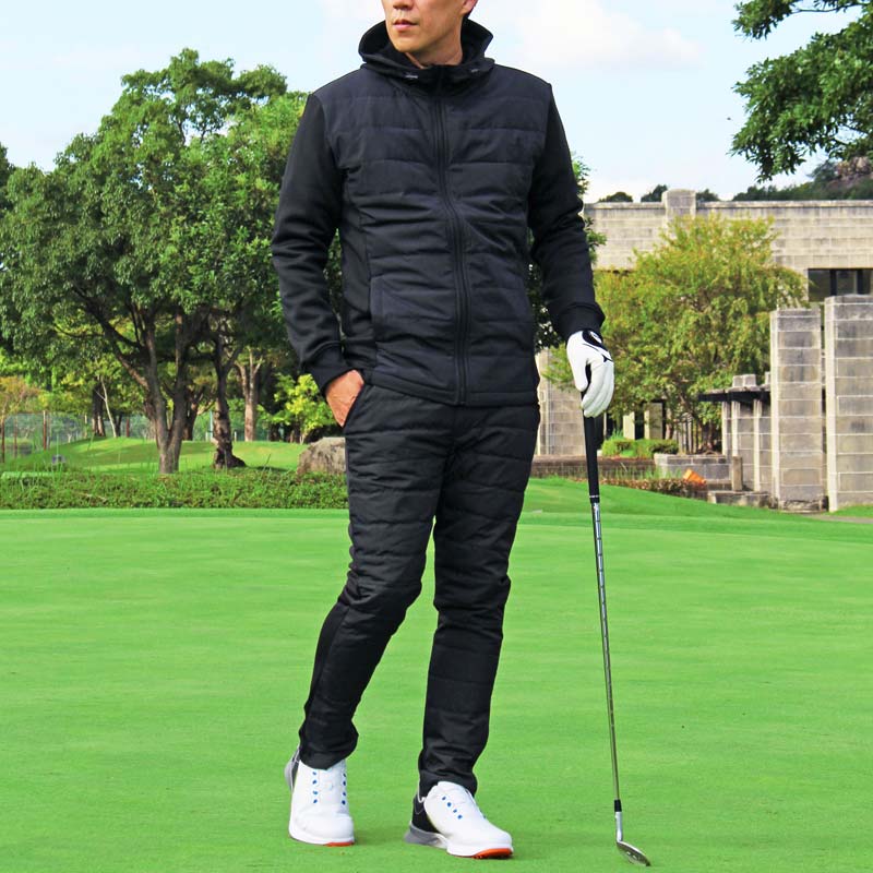 ゴルフウェア セットアップ メンズ 上下セット ダウンジャケット