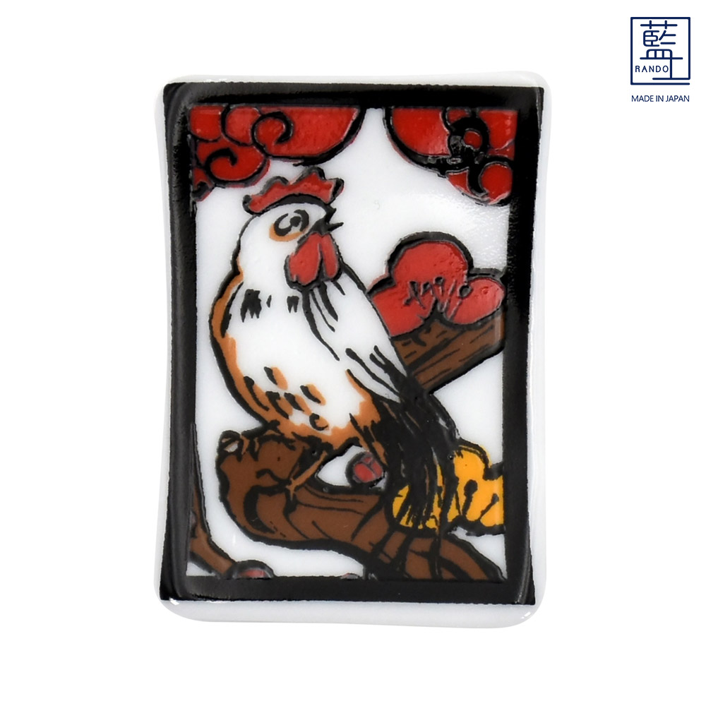 ＆藍 美濃焼 藍土 花札風 干支角箸置 12種│ 日本製 箸置き 箸おき