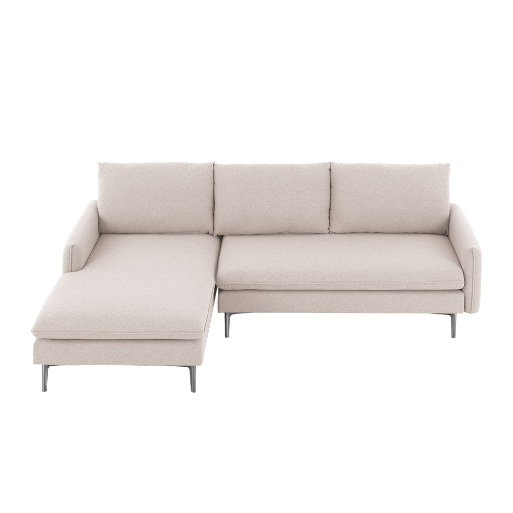 即日発送／日時指定OK】 カウチソファー 3人掛けソファー ベージュ