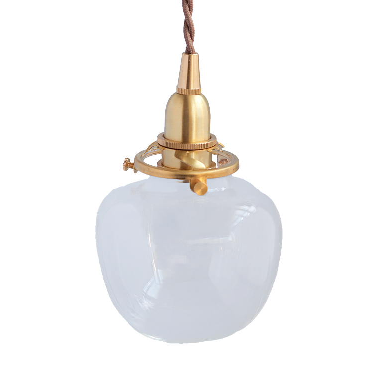 ランプシェード 3点留めペンダントライト100cm＋ガラスシェード ポム