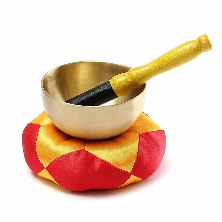 おりん3点セット（おりん、りん棒、座布団） 直径9cm 3寸 真鍮製 鈴 輪