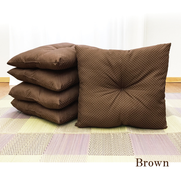 座布団 はっ水 防汚 5枚組 55×59 刺し子 日本 伝統 おしゃれ 刺繍 銘仙