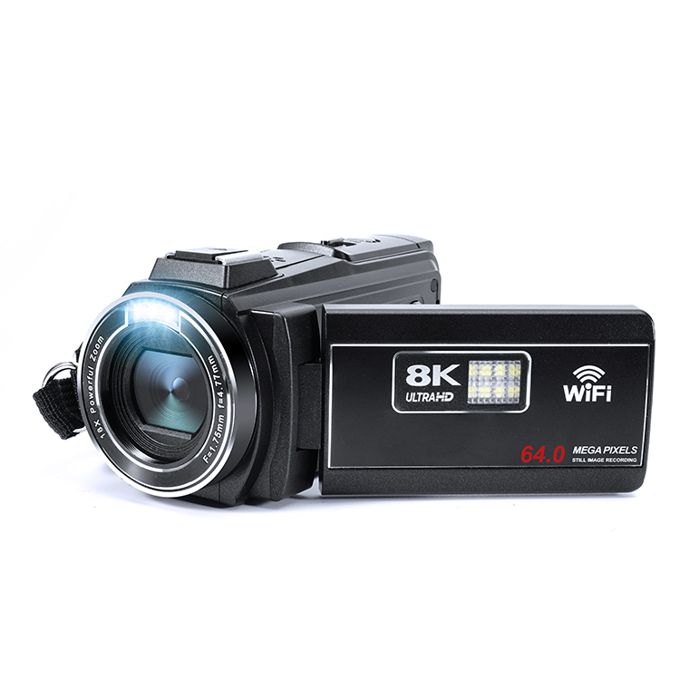 20%OFFクーポン／ ビデオカメラ 8K 6400万画素 18倍ズーム 外付け