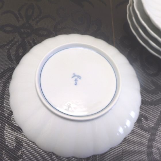 有田焼 賞美堂 其泉 白磁 菊割り 和皿揃え 丸皿 取皿 5客組 引き出物