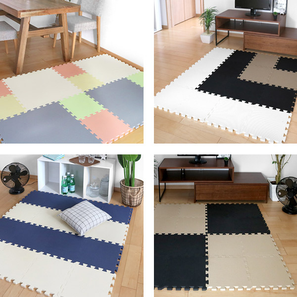 カラージョイントマット 48枚セット 厚さ1.4cm （ マット フロアマット