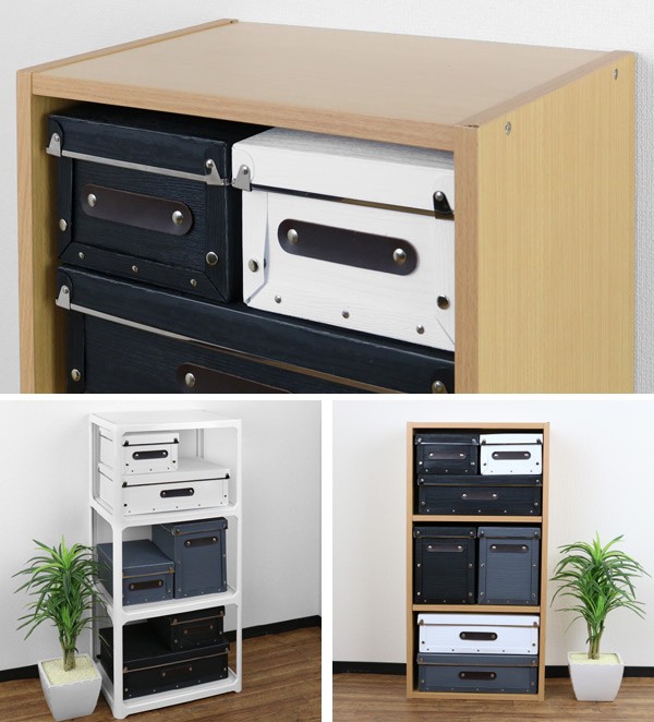 収納ボックス フタ付き クォーター 約 幅19×奥行25×高さ12cm 木目調