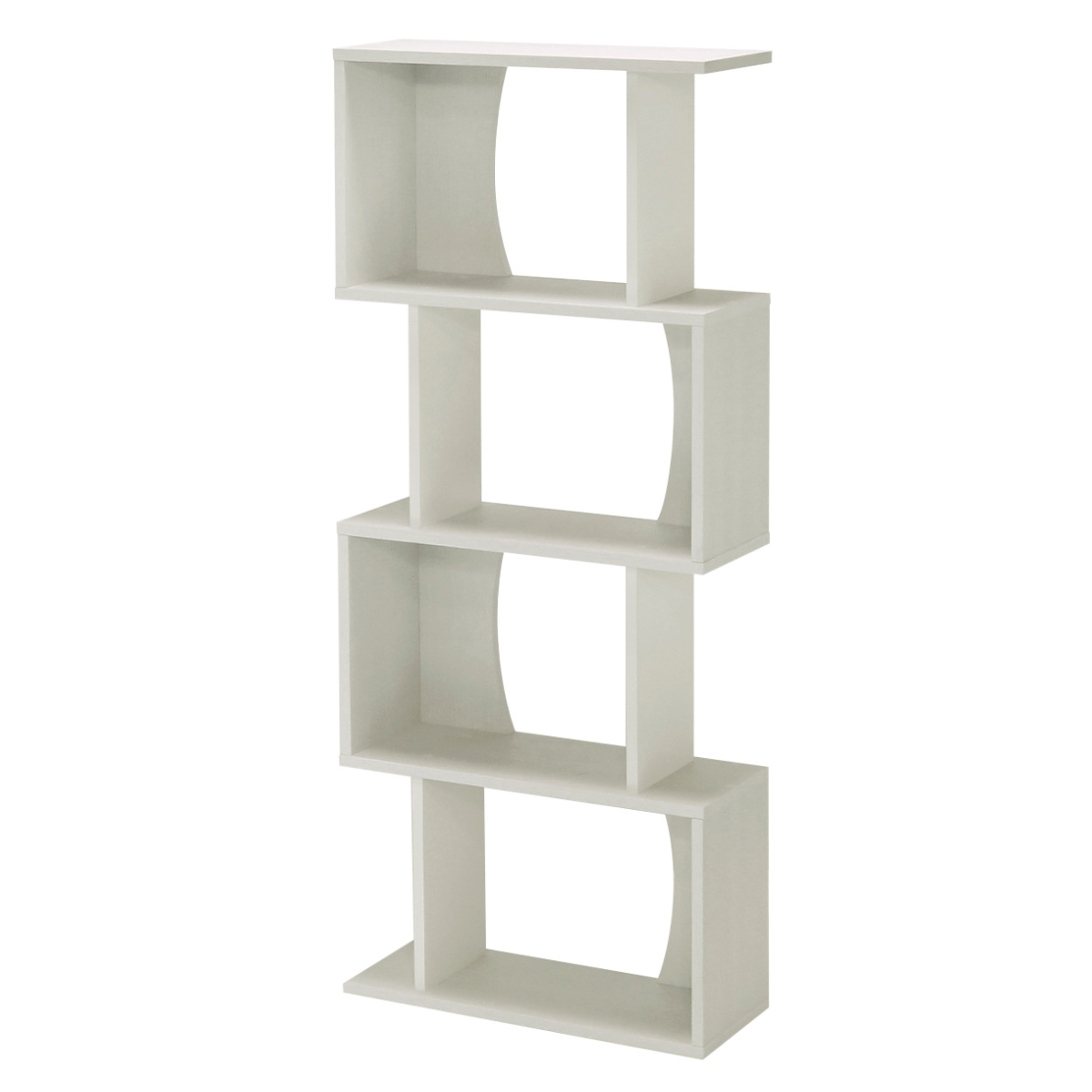 白井産業 オープンラック 幅59.6cm 4段 ジグザグラック コビナス