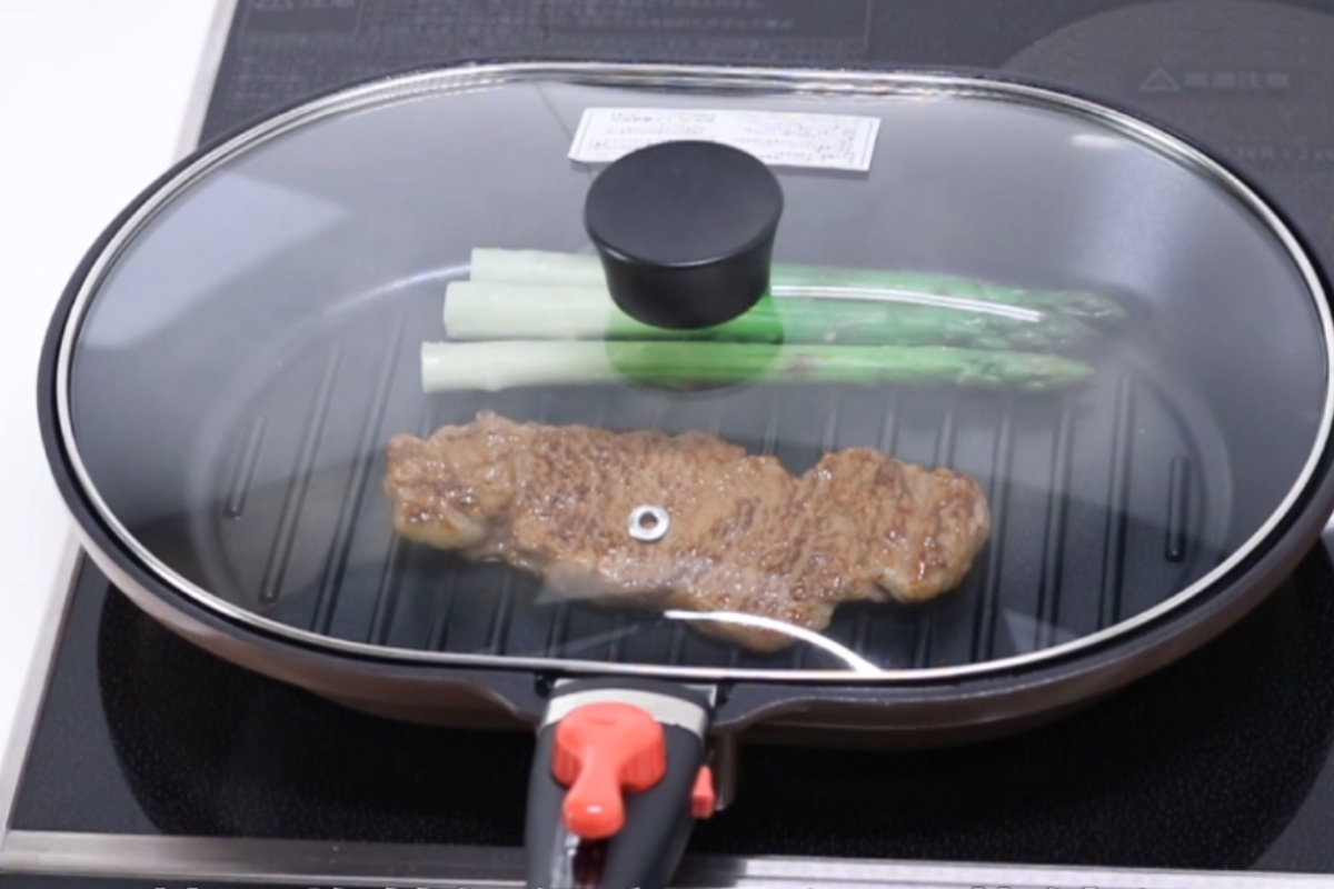 グリルパン 22×32cm IH対応 マローネシェフ 取っ手が取れる 着脱