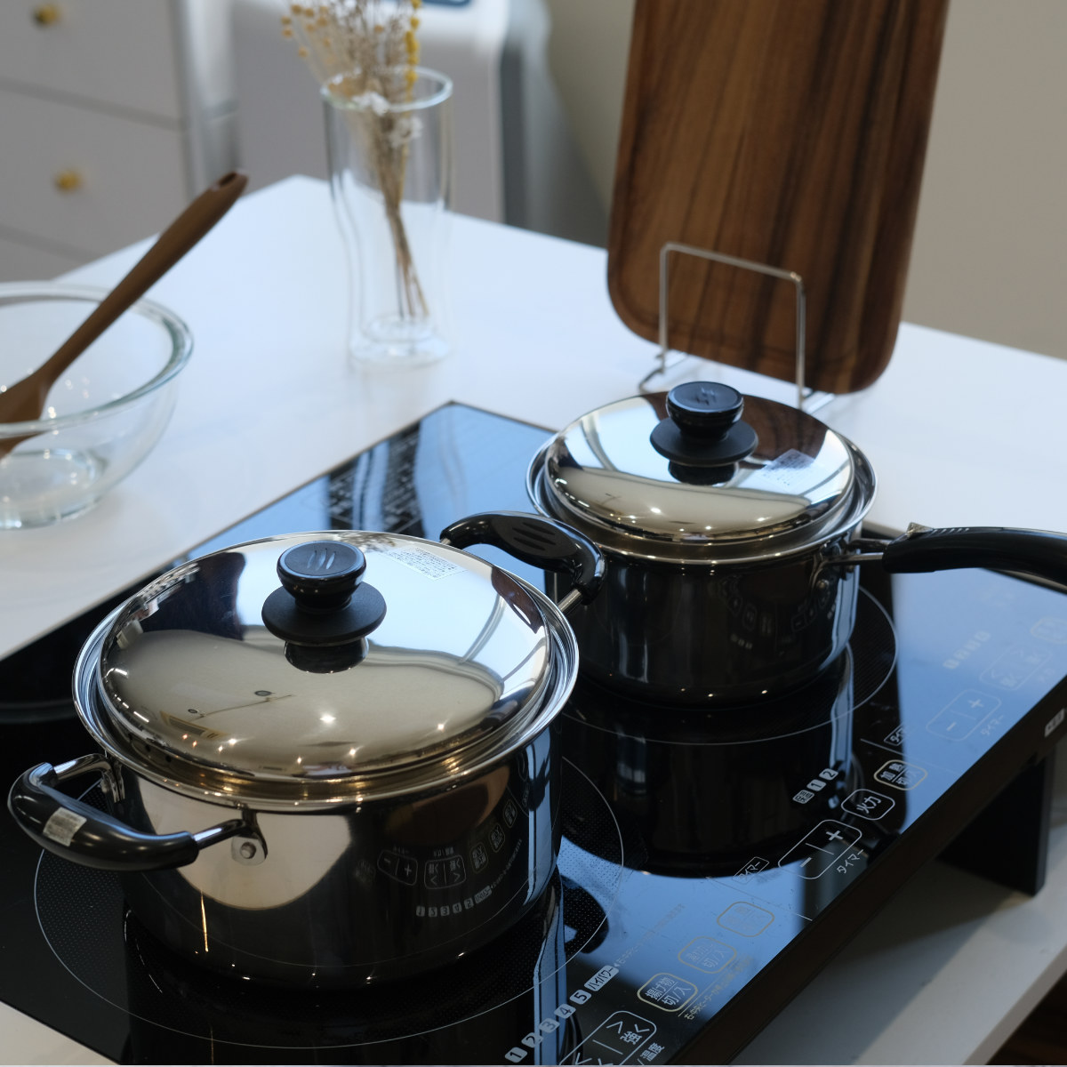 パール金属 両手鍋 ノヴェル ステンレス 18cm IH対応 （ ガス火 IH ih