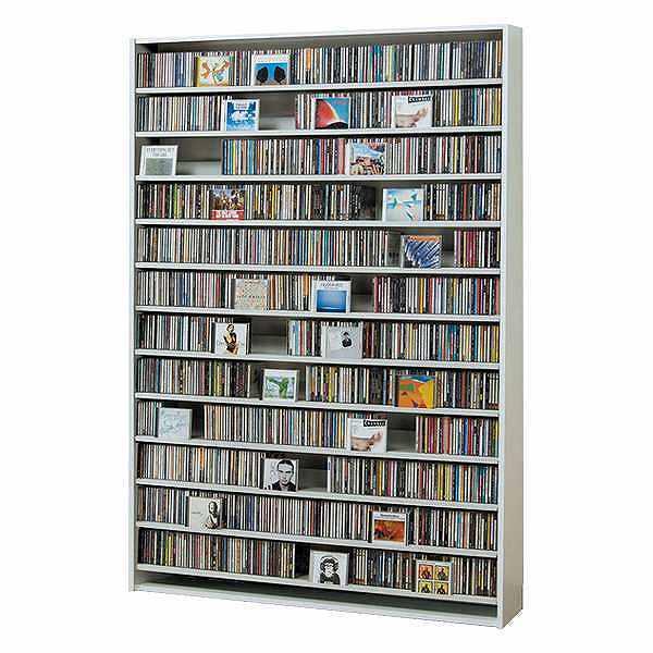 CDラック 幅139cm 12段 大量収納ストッカー （ ラック 棚 収納