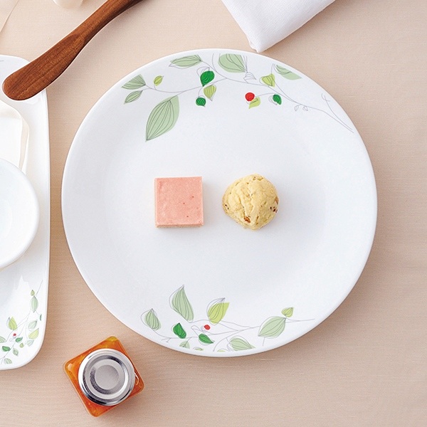 パール金属 プレート 26cm コレール CORELLE 白 食器 皿 グリーン