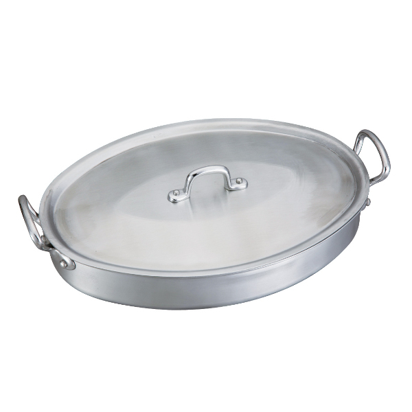 オーバルパン 4号 360×250×60mm オーブン対応 中尾アルミ 業務用