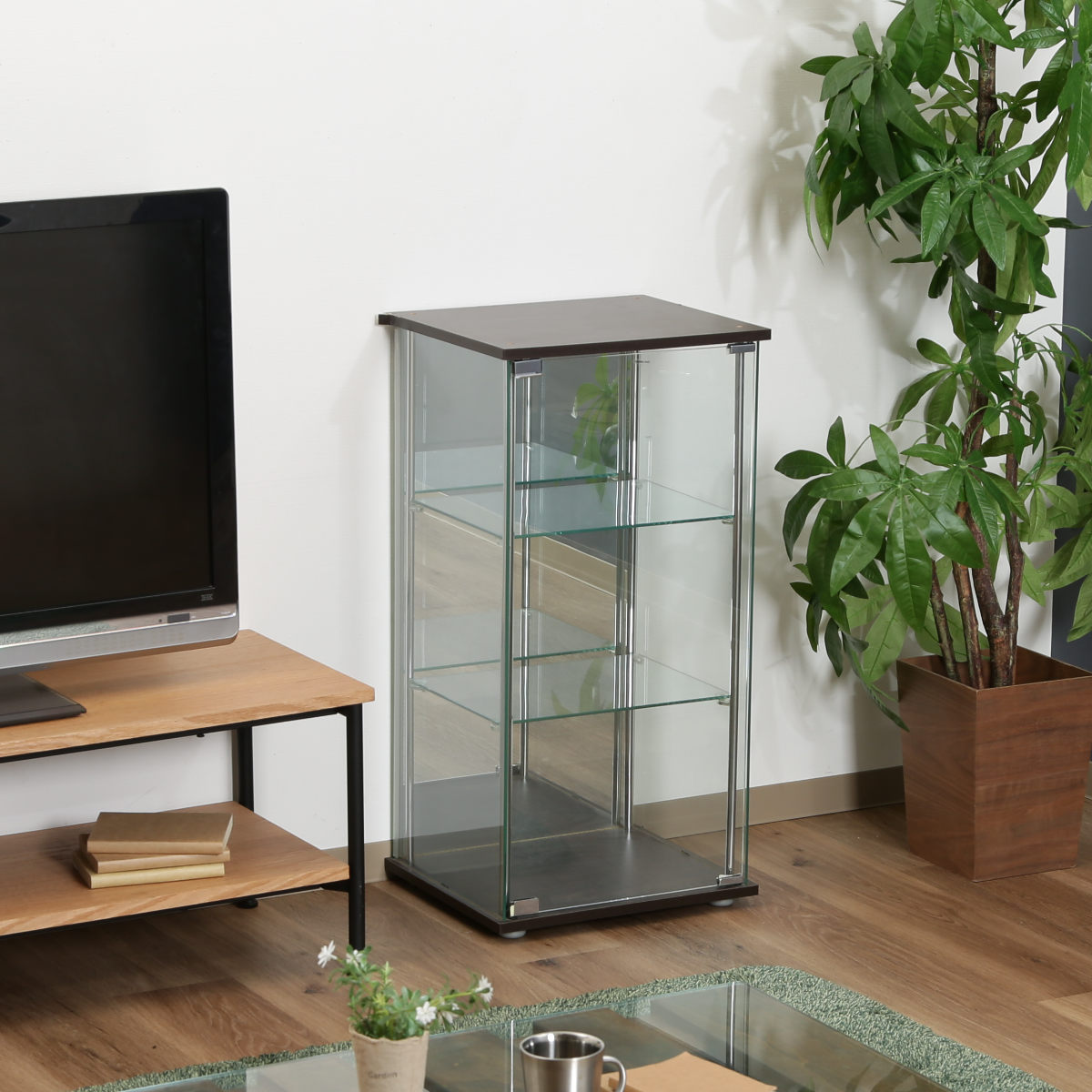 不二貿易（Fuji Boeki） ショーケース 幅42.5cm 3段 背面ミラー