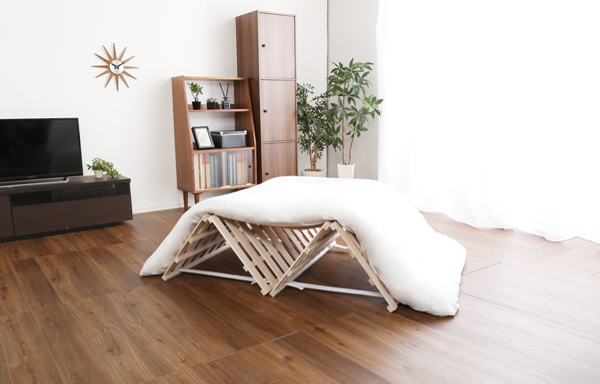 ホームテイスト（HOME taste） すのこベッド シングル 4つ折り式 桐 桐