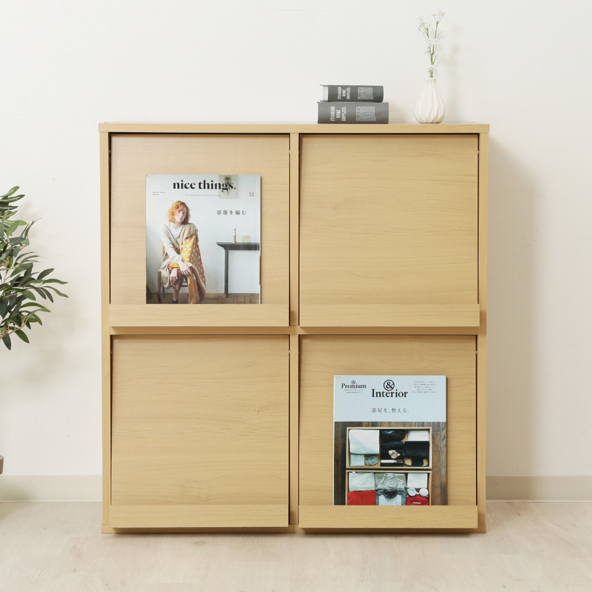 不二貿易（Fuji Boeki） ディスプレイラック 幅80cm 4マス 2列2段