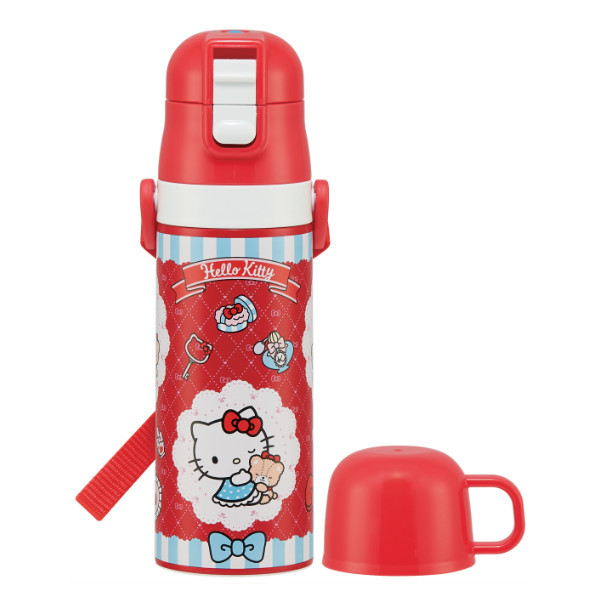 スケーター 水筒 2way 直飲み コップ 超軽量 ハローキティ おしゃれ