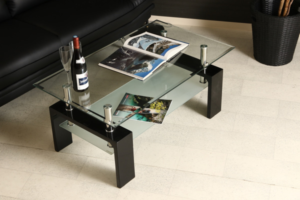 不二貿易（Fuji Boeki） センターテーブル 幅100cm ガラス テーブル