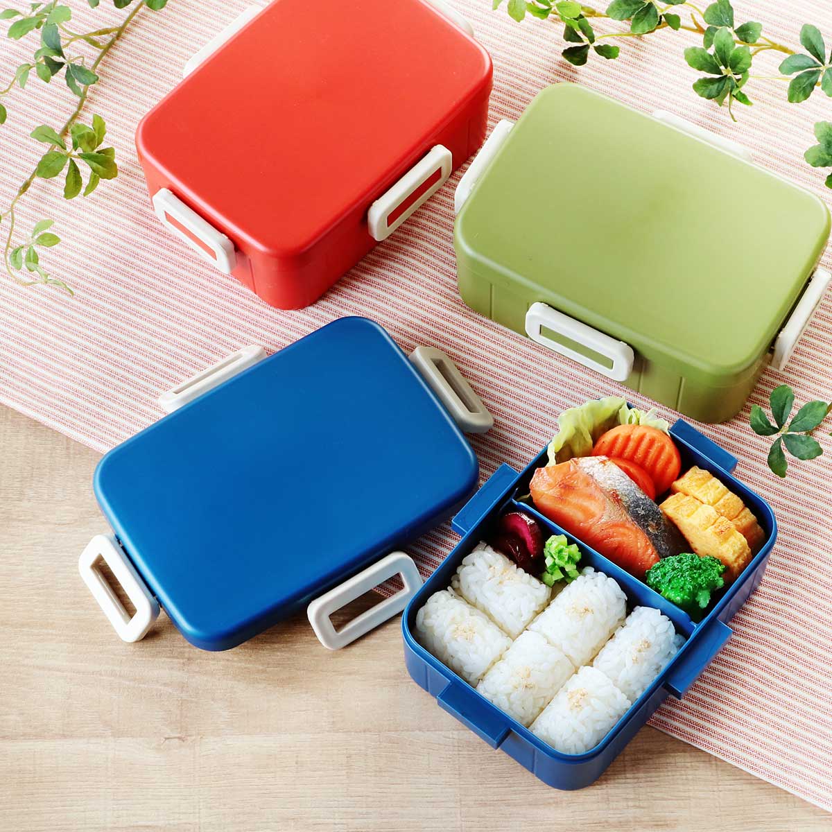 スケーター お弁当箱 1段 抗菌 4点ロック 650ml レトロフレンチ