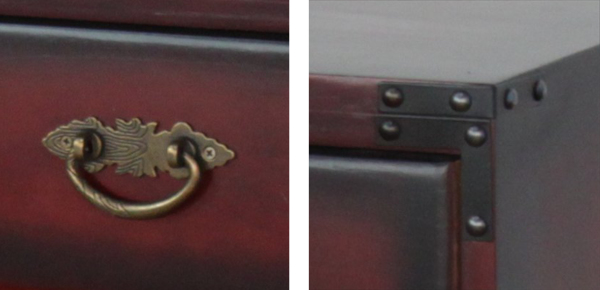 ミヤグチ企販 チェスト 4段 民芸調たんす 古美調引手 幅67cm （ 箪笥