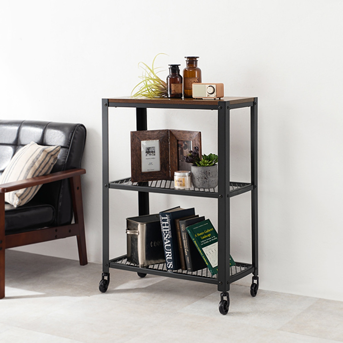 HAGiHARA（萩原） オープンラック スチールラック ヴィンテージ調