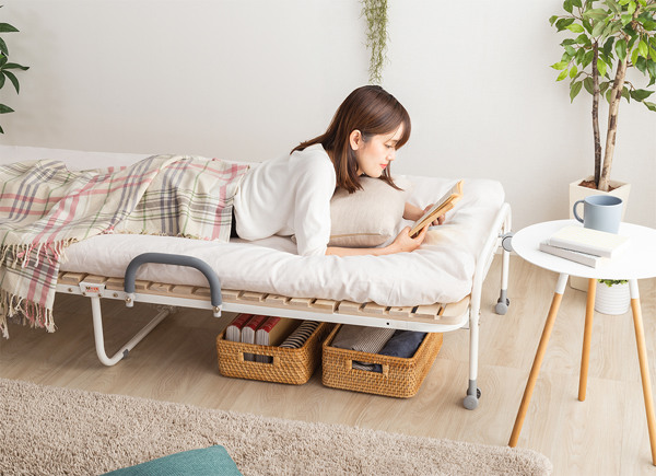 ホームテイスト（HOME taste） 折りたたみベッド シングル 桐 すのこ