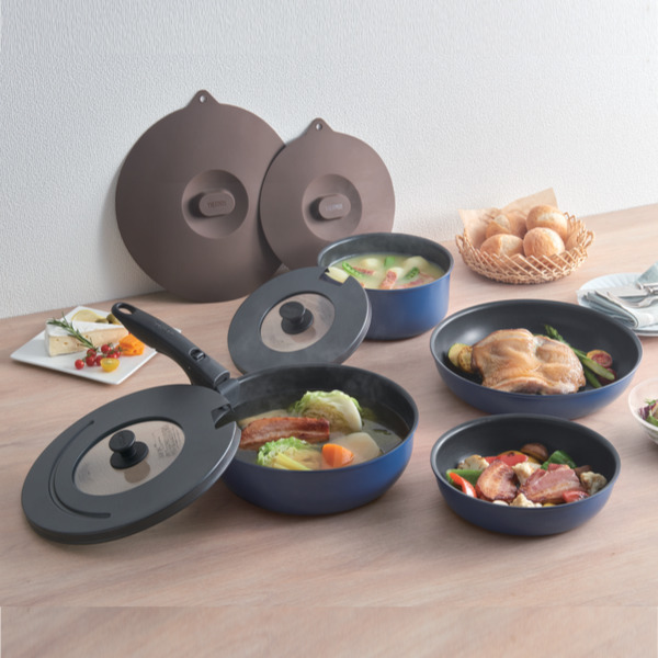 THERMOS（サーモス） 取っ手のとれるフライパン9点セット ガス火専用