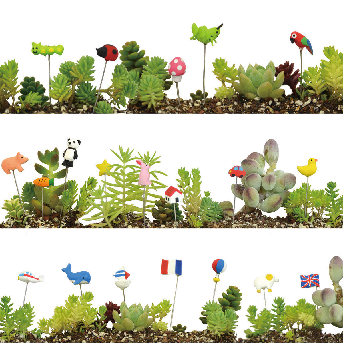 ガーデンピック ミニピック カモメ クジラ ヨット 3種セット （ ピック