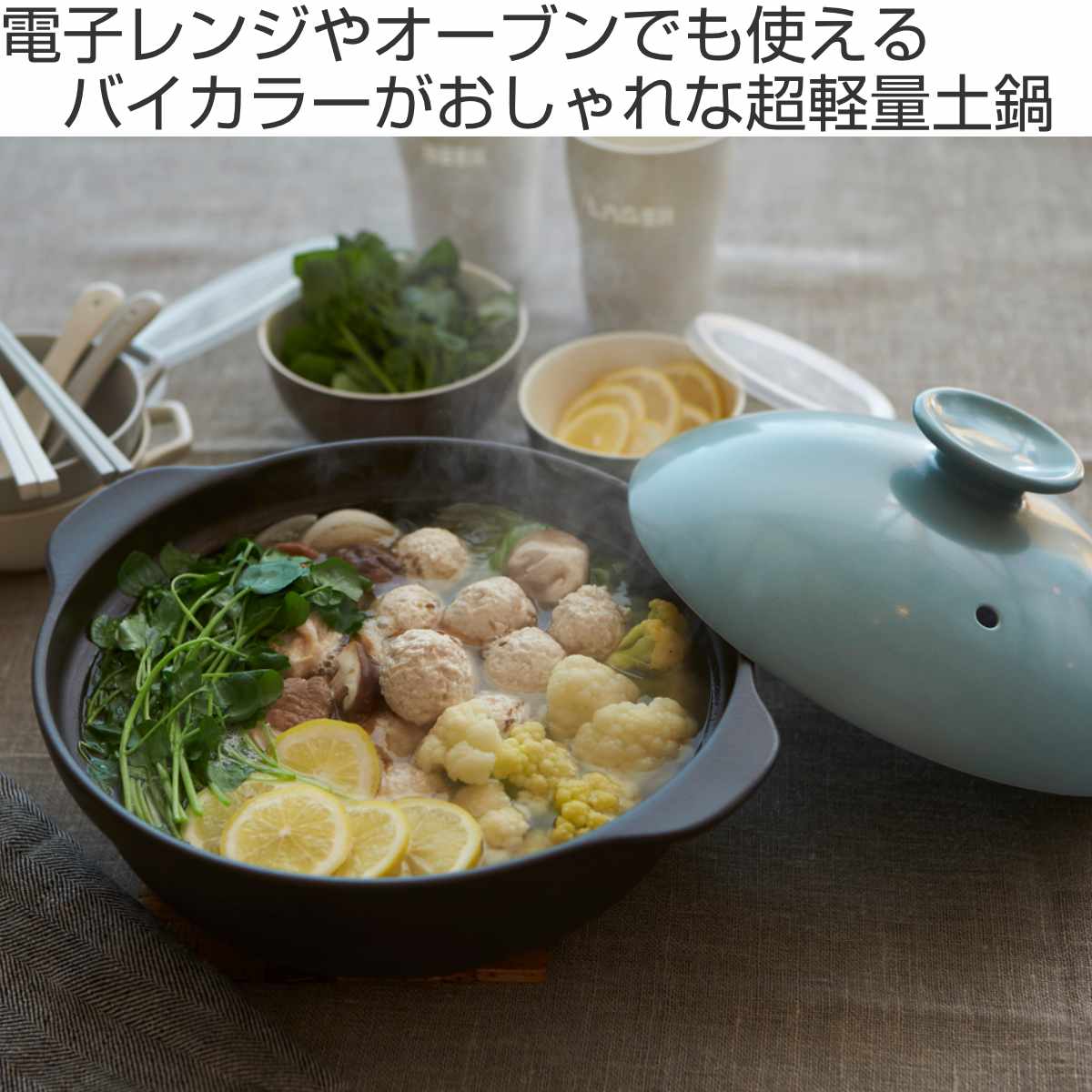 土鍋 9号 IH対応 サーマテック 超軽量IH土鍋 （ ガス火対応 電子レンジ