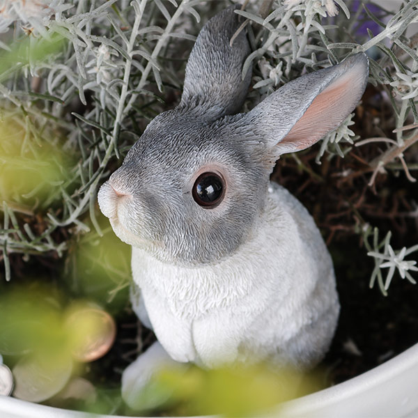 貯金箱 ラビット うさぎ リアル オブジェ 置物 インテリア （ 雑貨
