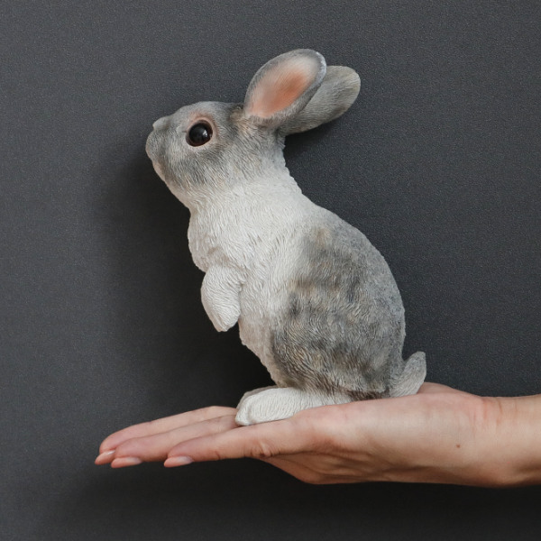 貯金箱 ラビット うさぎ リアル オブジェ 置物 インテリア （ 雑貨