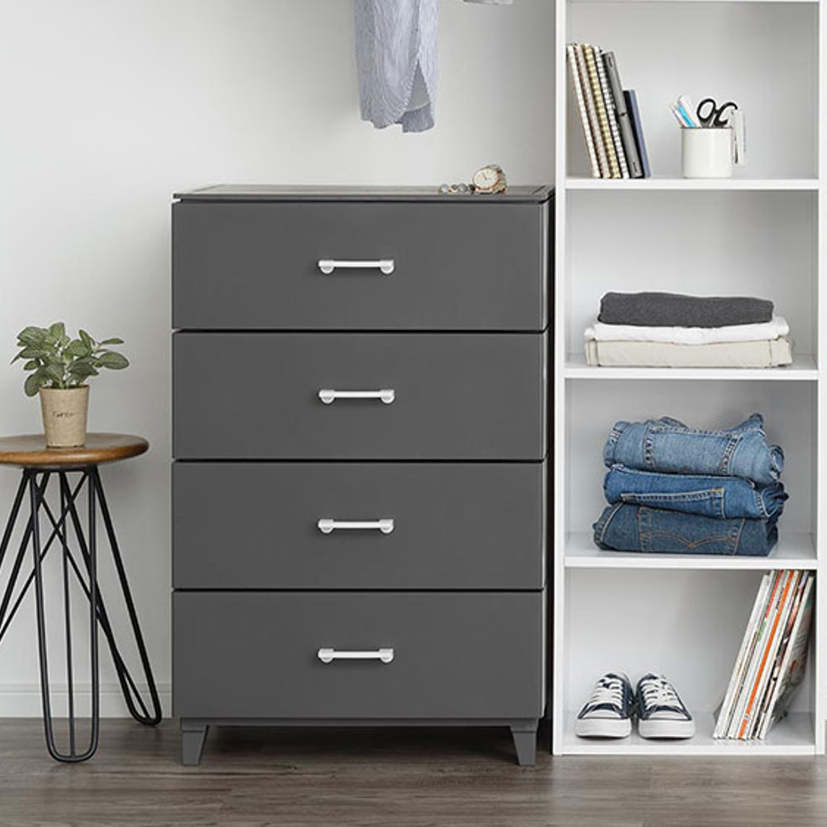 SANKA（サンカ） チェスト 4段 幅56×奥行45×高さ87cm プラスチック LC