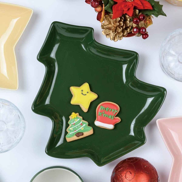 プレート ツリープレート 20cm クリスマス 磁器 美濃焼 日本製 （ 食洗
