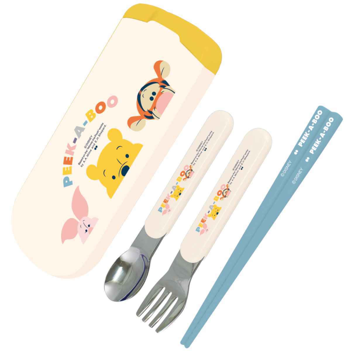 大西賢製販 トリオセット 箸 スプーン フォーク くまのプーさん PEEK-A