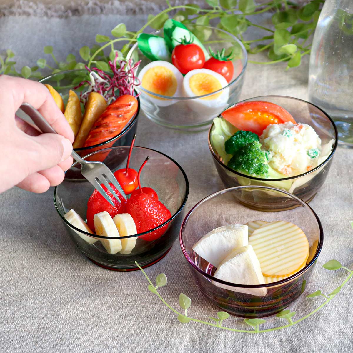 KINTO（キントー） HIBI ボウル 100mm 同色4個セット （ 10cm ガラス製