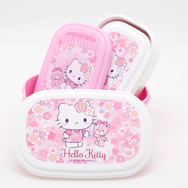 お弁当箱 シール容器 3個入 入れ子式 ハローキティ サクラ 子供