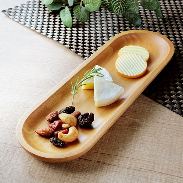 プレート 30cm 長角皿 天然木 トレー 皿 食器 日本製 同色5枚セット