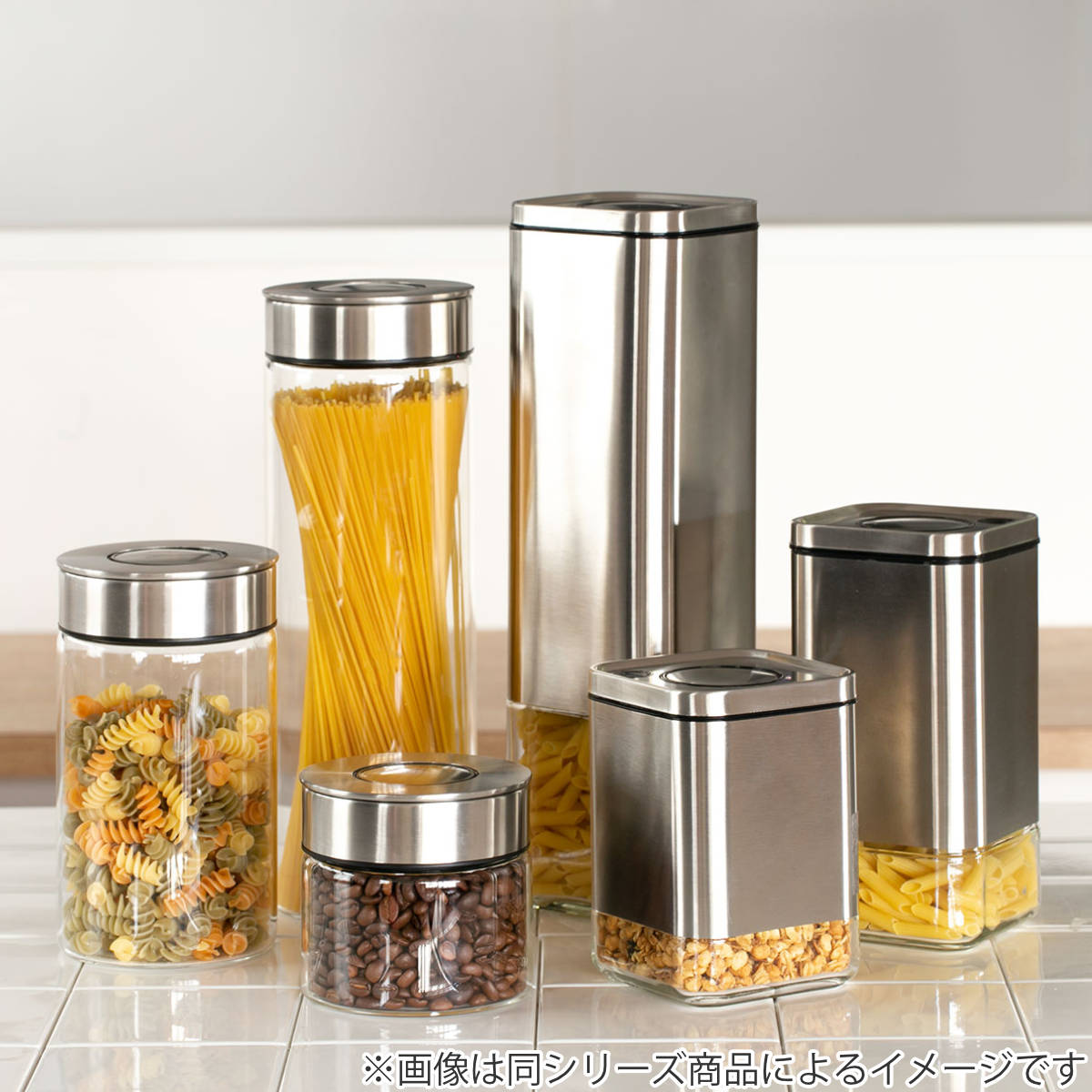 ダルトン 保存容器 2L 角型 キューブジャー ウィズ リッド L ガラス製