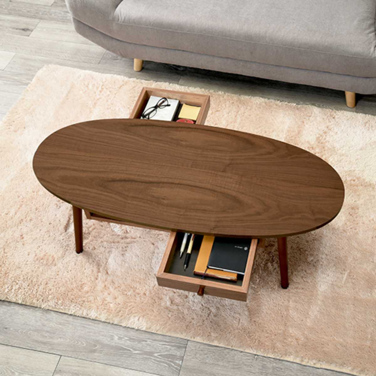 HAGiHARA（萩原） センターテーブル 幅110cm ローテーブル 机 木製