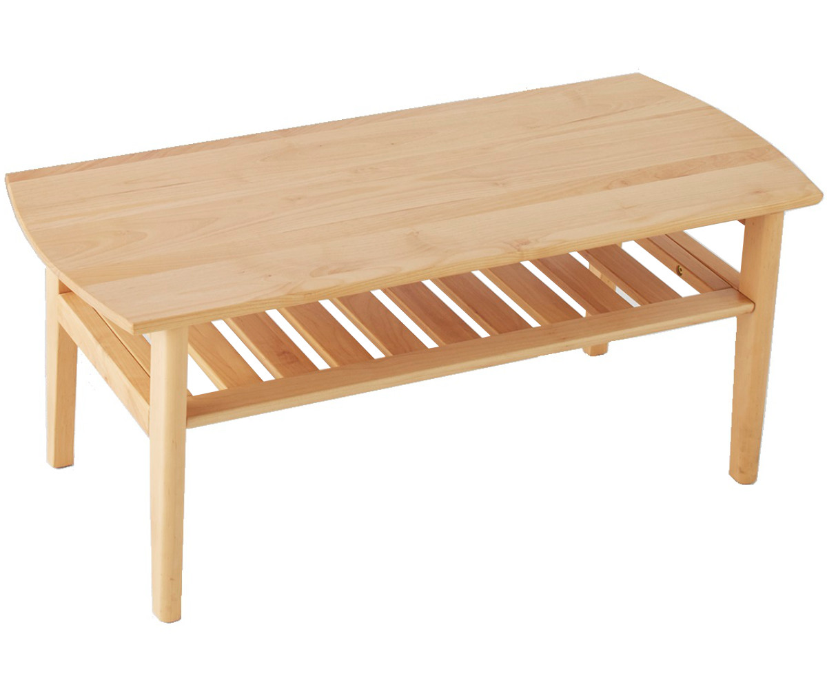 センターテーブル 幅102cm 棚付き 木製 （ 開梱設置 テーブル ロー