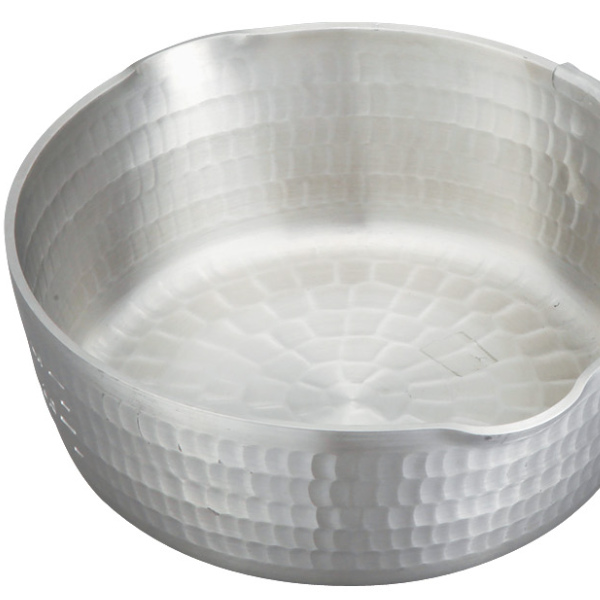 雪平鍋 21cm 2.1L ガス火専用 アルミ製 打出し 底広 浅型 日本製 中尾